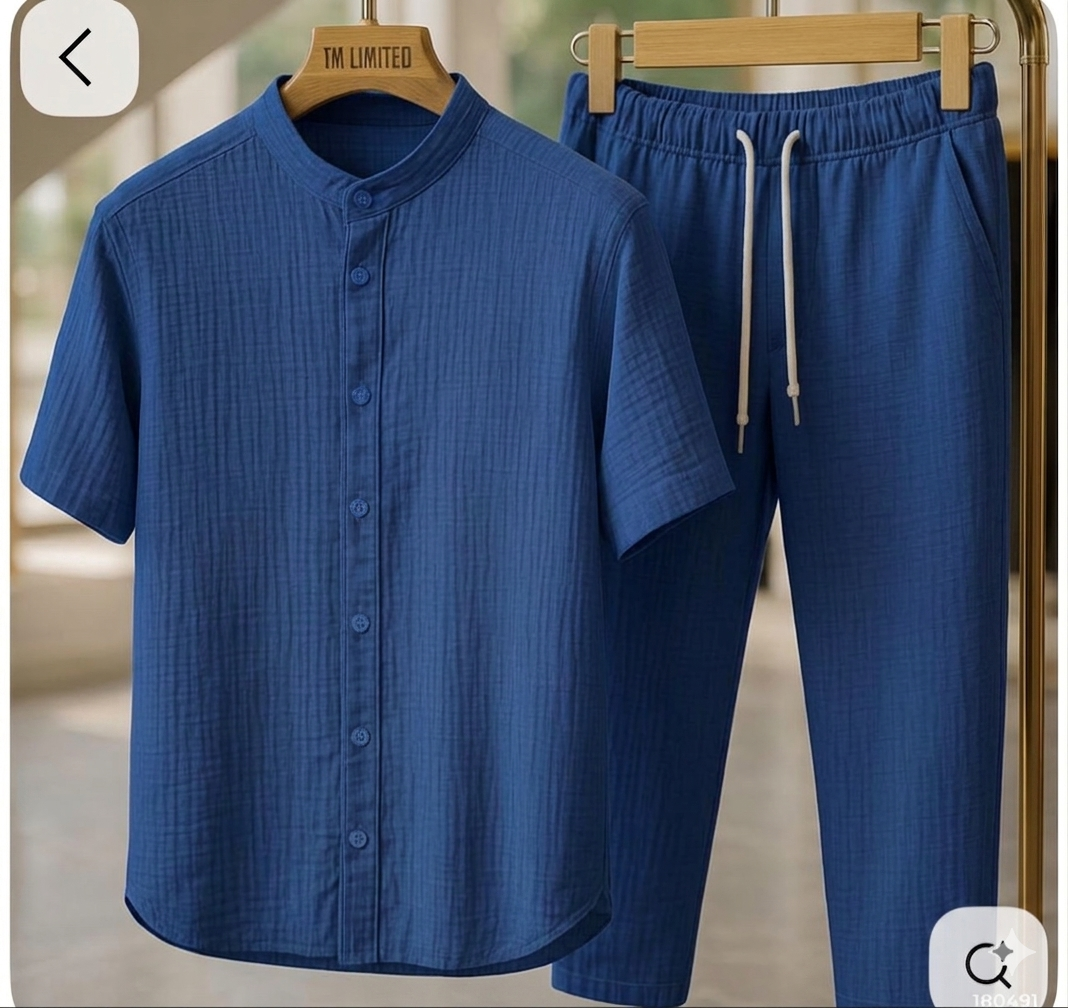 👕 طقم صيفي  (قميص وبنطلون) – الأناقة المريحة لليوميات والصيف
