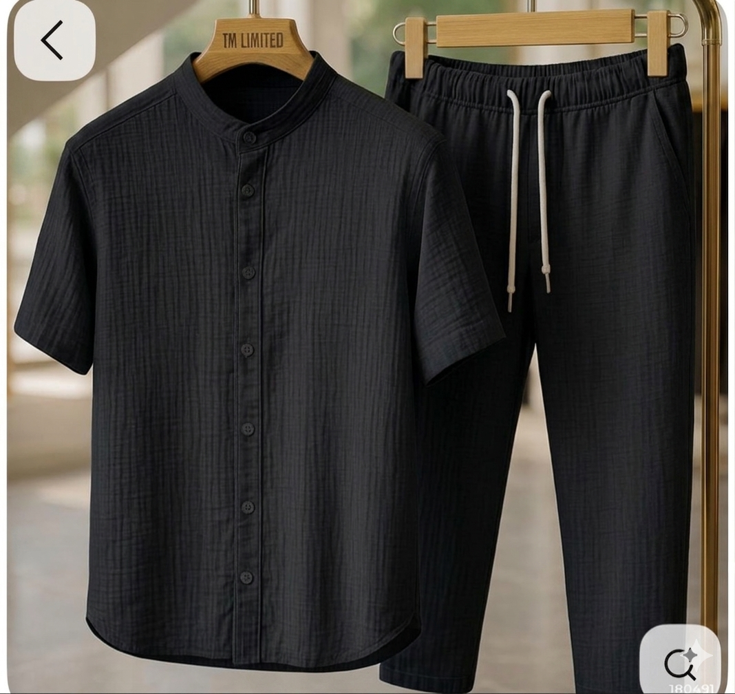 👕 طقم صيفي  (قميص وبنطلون) – الأناقة المريحة لليوميات والصيف