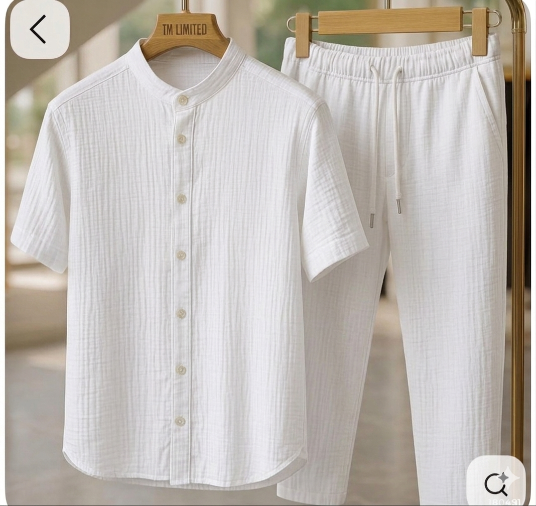 👕 طقم صيفي  (قميص وبنطلون) – الأناقة المريحة لليوميات والصيف